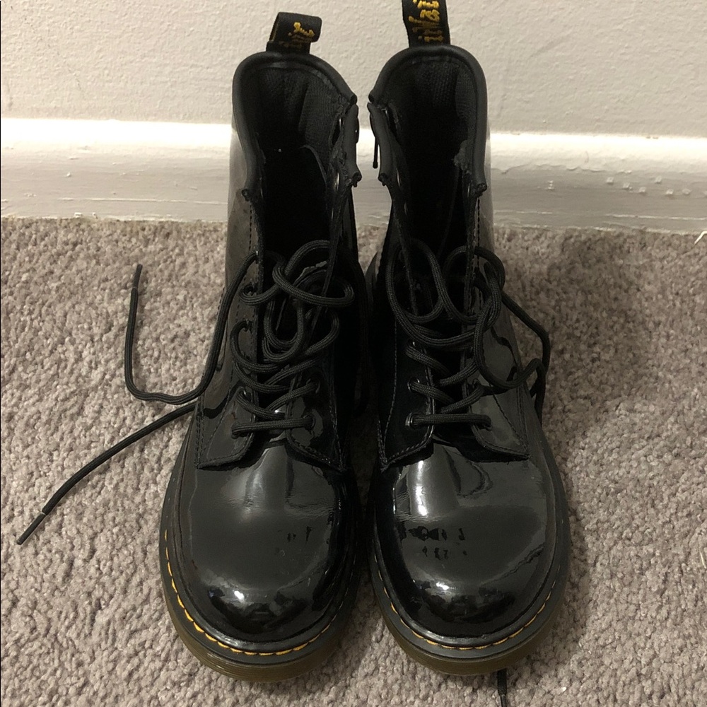 Dr. Martens Shiny Black Lace-Up Boots